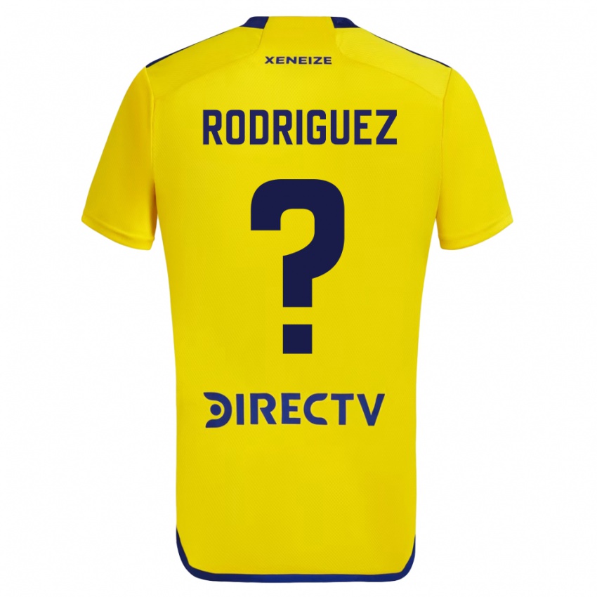 Dames Román Rodríguez #0 Geel Blauw Uitshirt Uittenue 2024/25 T-Shirt