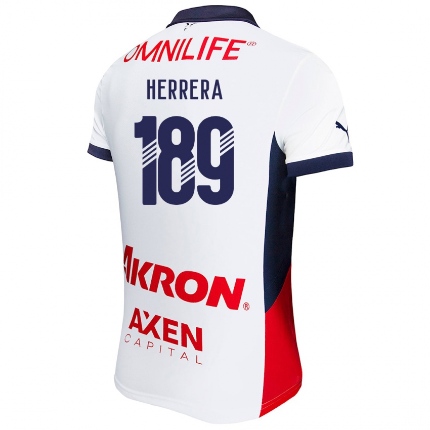 Dames Antonio Herrera #189 Wit Rood Blauw Uitshirt Uittenue 2024/25 T-Shirt