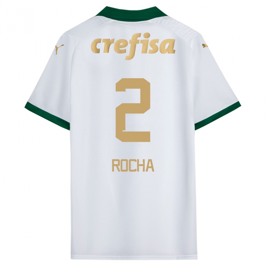 Dames Marcos Rocha #2 Wit Groen Uitshirt Uittenue 2024/25 T-Shirt