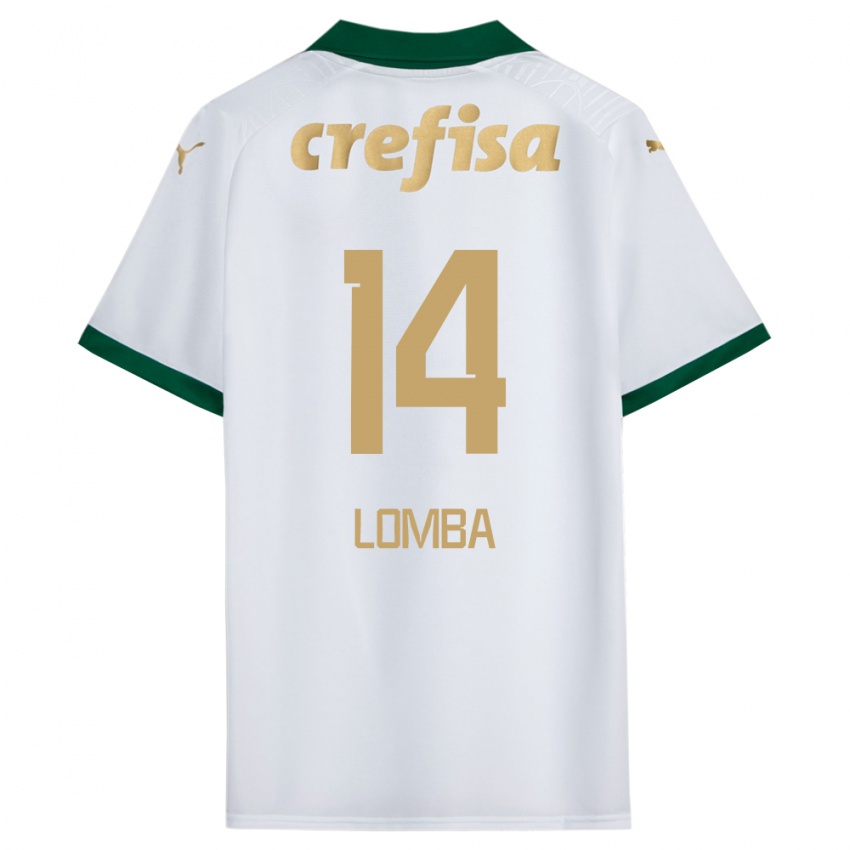 Dames Marcelo Lomba #14 Wit Groen Uitshirt Uittenue 2024/25 T-Shirt