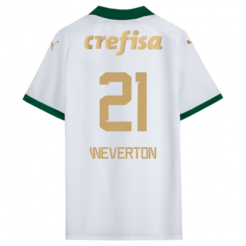 Dames Weverton #21 Wit Groen Uitshirt Uittenue 2024/25 T-Shirt