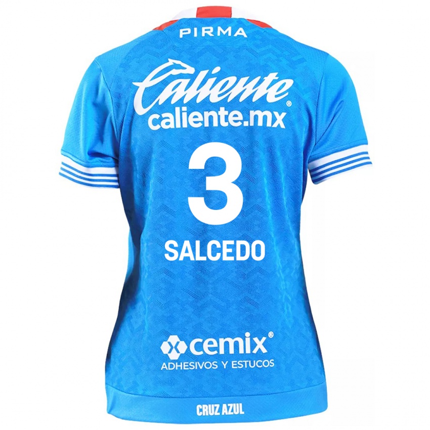 Kinderen Carlos Salcedo #3 Hemelsblauw Thuisshirt Thuistenue 2024/25 T-Shirt