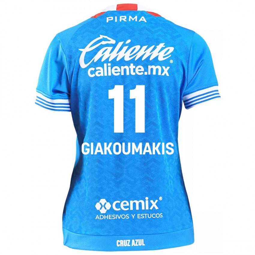 Kinderen Georgios Giakoumakis #11 Hemelsblauw Thuisshirt Thuistenue 2024/25 T-Shirt