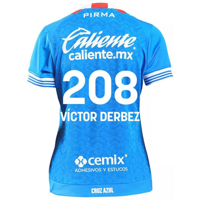 Kinderen Louis Víctor Derbez #208 Hemelsblauw Thuisshirt Thuistenue 2024/25 T-Shirt