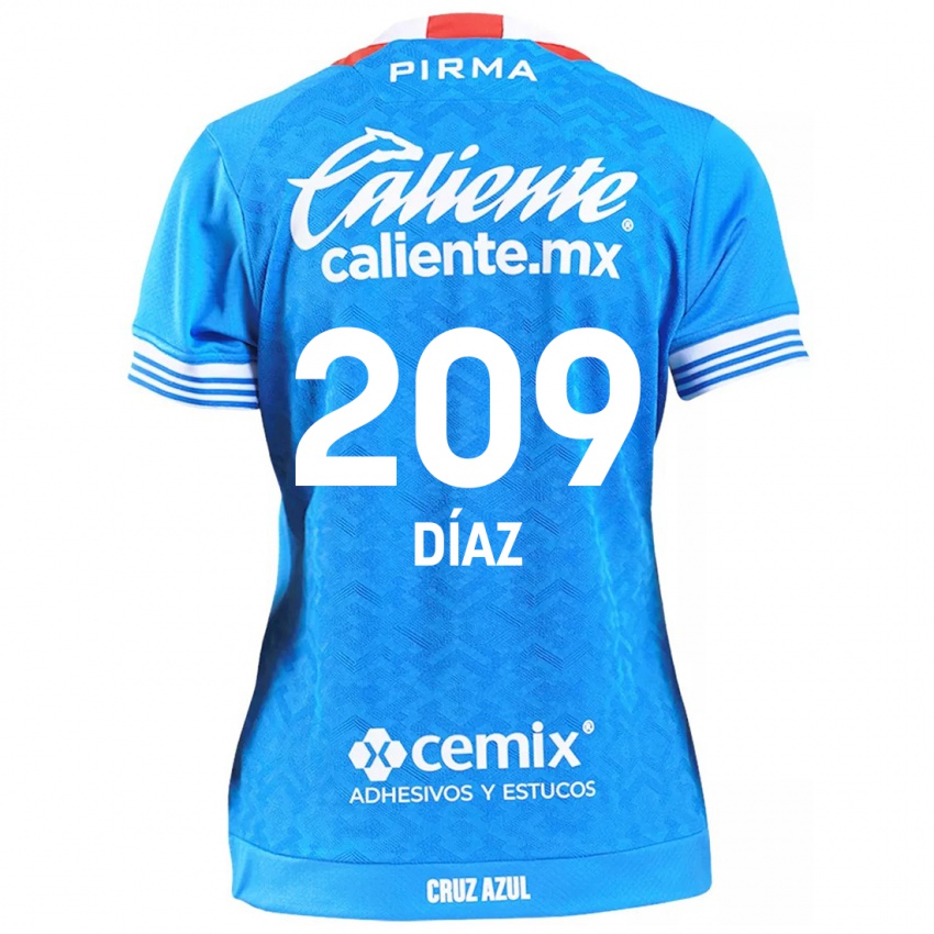 Kinderen Josué Díaz #209 Hemelsblauw Thuisshirt Thuistenue 2024/25 T-Shirt