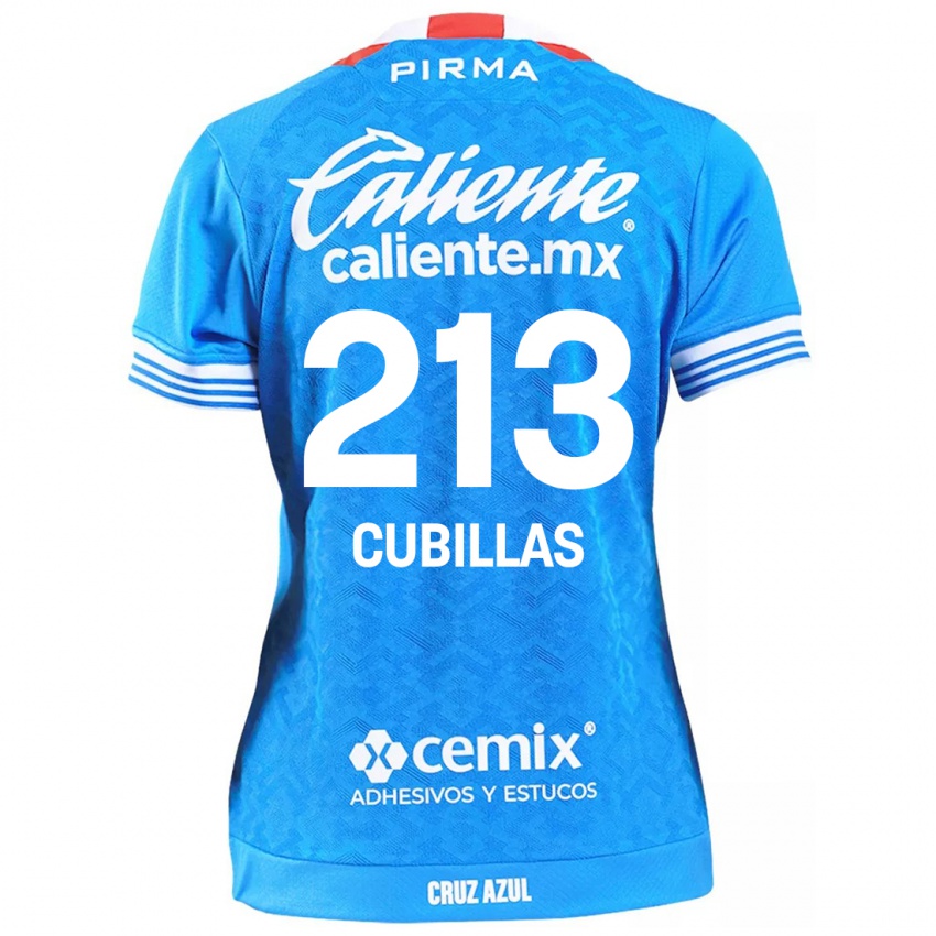 Kinderen Andre Cubillas #213 Hemelsblauw Thuisshirt Thuistenue 2024/25 T-Shirt