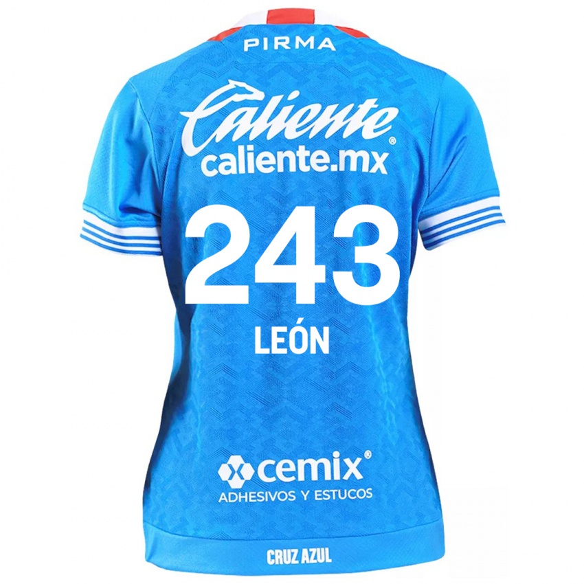 Kinderen Cristhian León #243 Hemelsblauw Thuisshirt Thuistenue 2024/25 T-Shirt