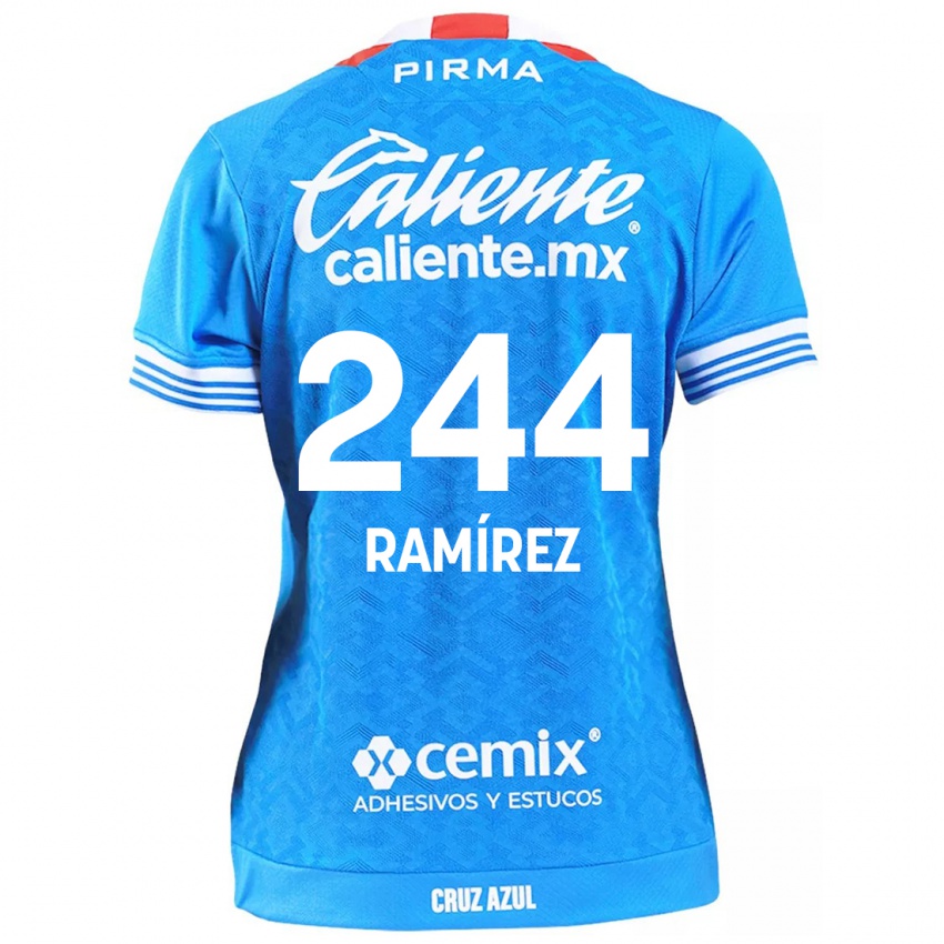 Kinderen Nicolás Ramírez #244 Hemelsblauw Thuisshirt Thuistenue 2024/25 T-Shirt