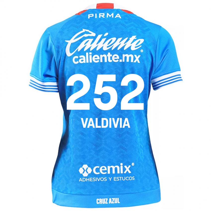 Kinderen Christian Valdivia #252 Hemelsblauw Thuisshirt Thuistenue 2024/25 T-Shirt