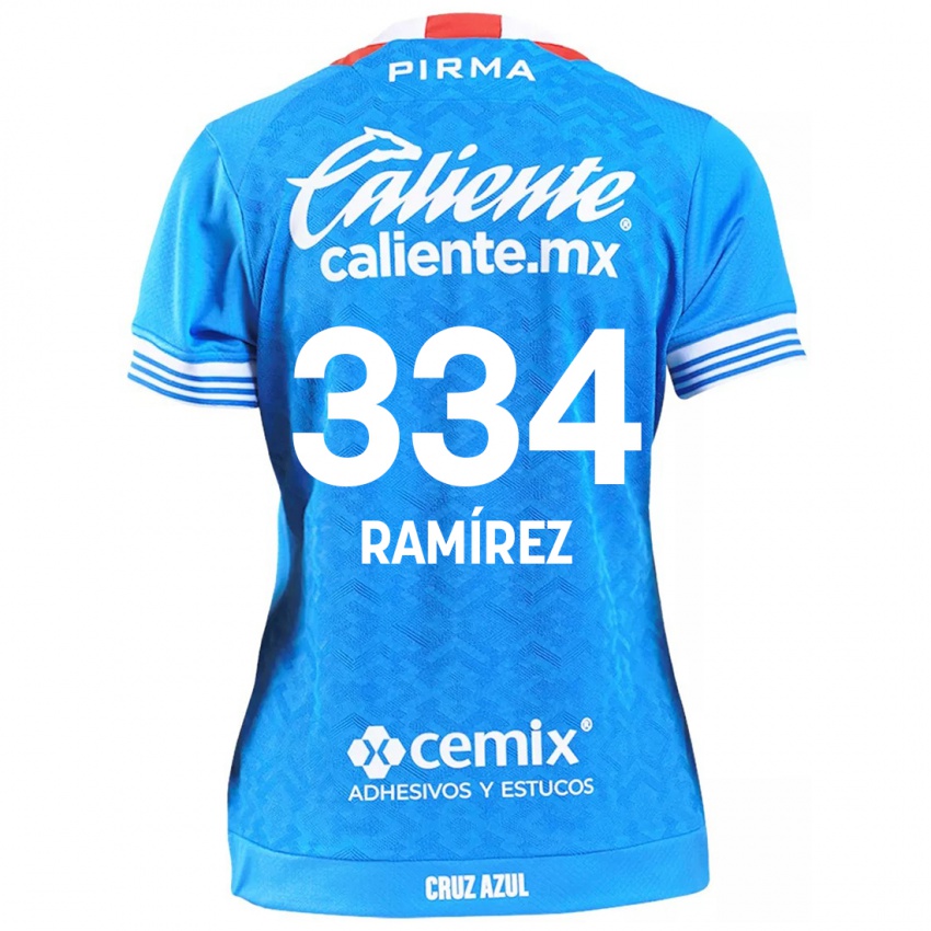 Kinderen Mauricio Ramírez #334 Hemelsblauw Thuisshirt Thuistenue 2024/25 T-Shirt