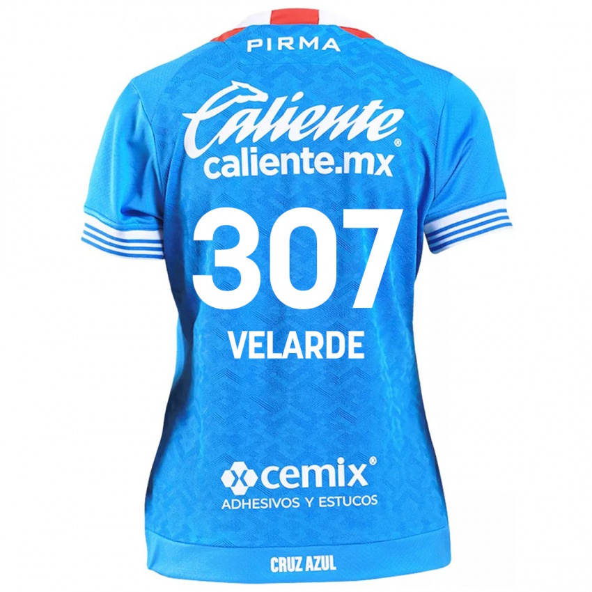 Kinderen Juan Velarde #307 Hemelsblauw Thuisshirt Thuistenue 2024/25 T-Shirt