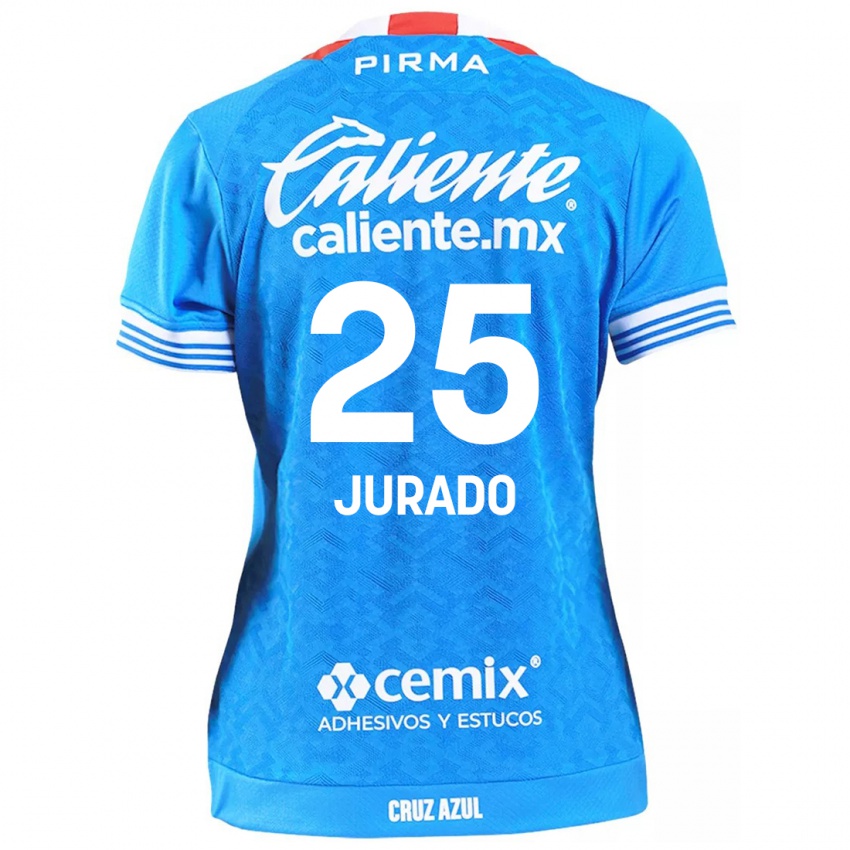 Kinderen Sebastian Jurado #25 Hemelsblauw Thuisshirt Thuistenue 2024/25 T-Shirt