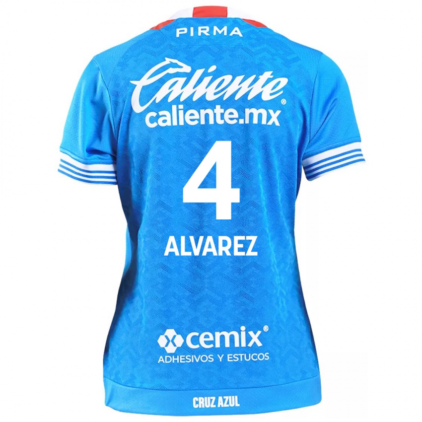 Kinderen Gabriela Alvarez #4 Hemelsblauw Thuisshirt Thuistenue 2024/25 T-Shirt