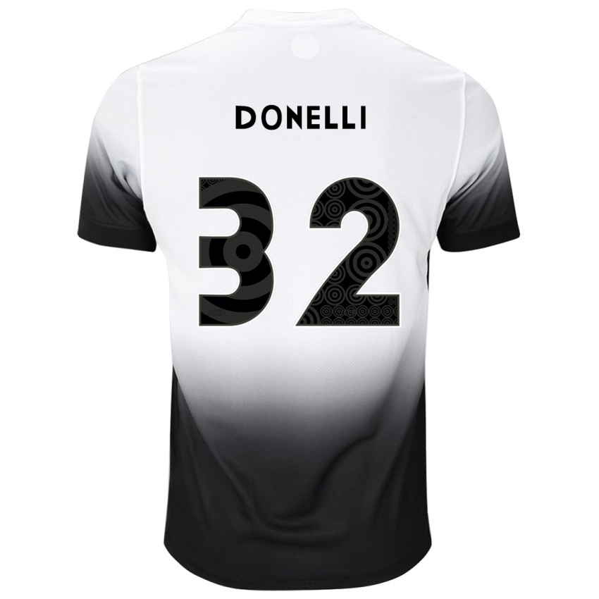 Kinderen Matheus Donelli #32 Wit Zwart Thuisshirt Thuistenue 2024/25 T-Shirt