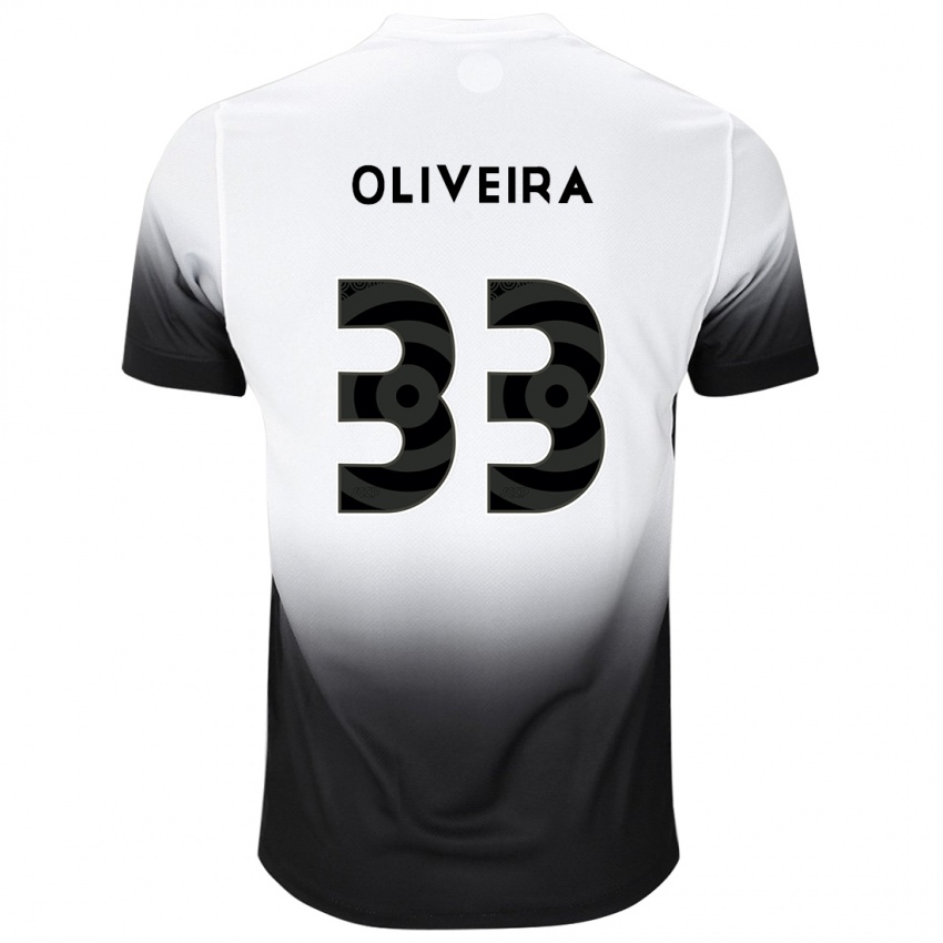 Kinderen Ruan Oliveira #33 Wit Zwart Thuisshirt Thuistenue 2024/25 T-Shirt