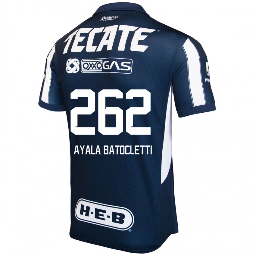 Kinderen Nahuel Ayala Batocletti #262 Blauw Rood Wit Thuisshirt Thuistenue 2024/25 T-Shirt