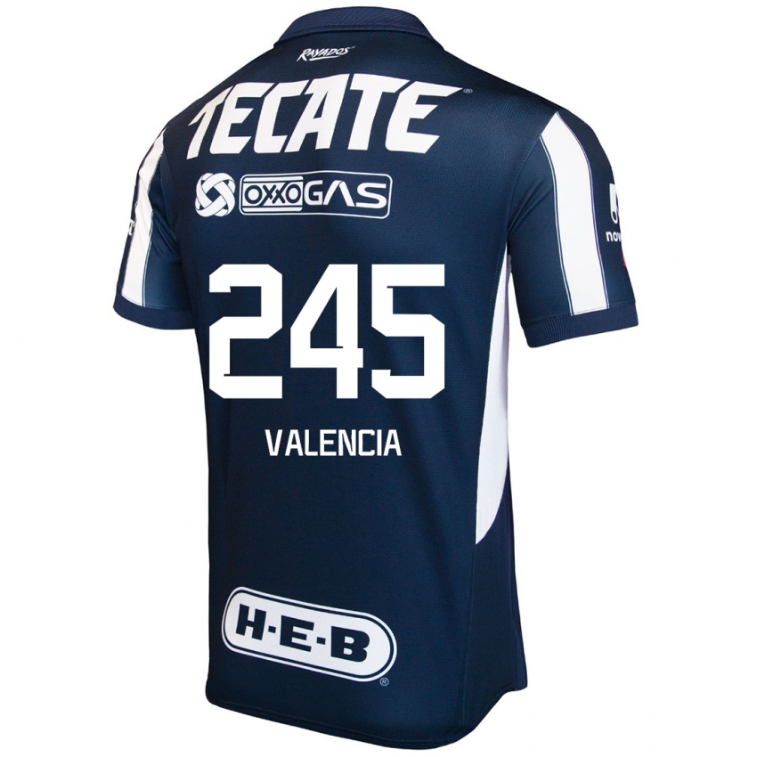 Kinderen Cristian Valencia #245 Blauw Rood Wit Thuisshirt Thuistenue 2024/25 T-Shirt