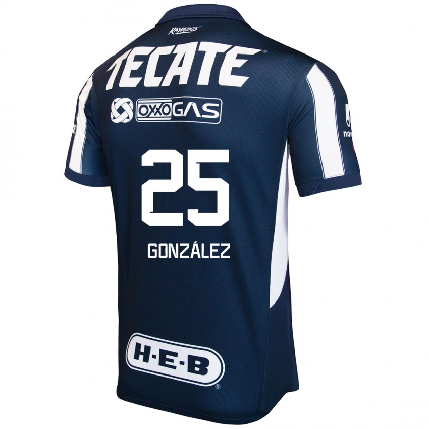 Kinderen Jonathan González #25 Blauw Rood Wit Thuisshirt Thuistenue 2024/25 T-Shirt