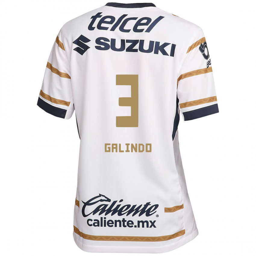 Kinderen Ricardo Galindo #3 Witte Obsidiaan Thuisshirt Thuistenue 2024/25 T-Shirt