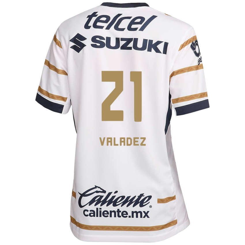 Kinderen Natalia Macias Valadez #21 Witte Obsidiaan Thuisshirt Thuistenue 2024/25 T-Shirt