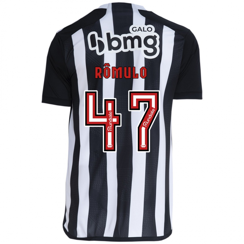 Kinderen Rômulo #47 Wit Zwart Thuisshirt Thuistenue 2024/25 T-Shirt