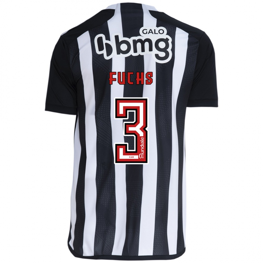 Kinderen Bruno Fuchs #3 Wit Zwart Thuisshirt Thuistenue 2024/25 T-Shirt