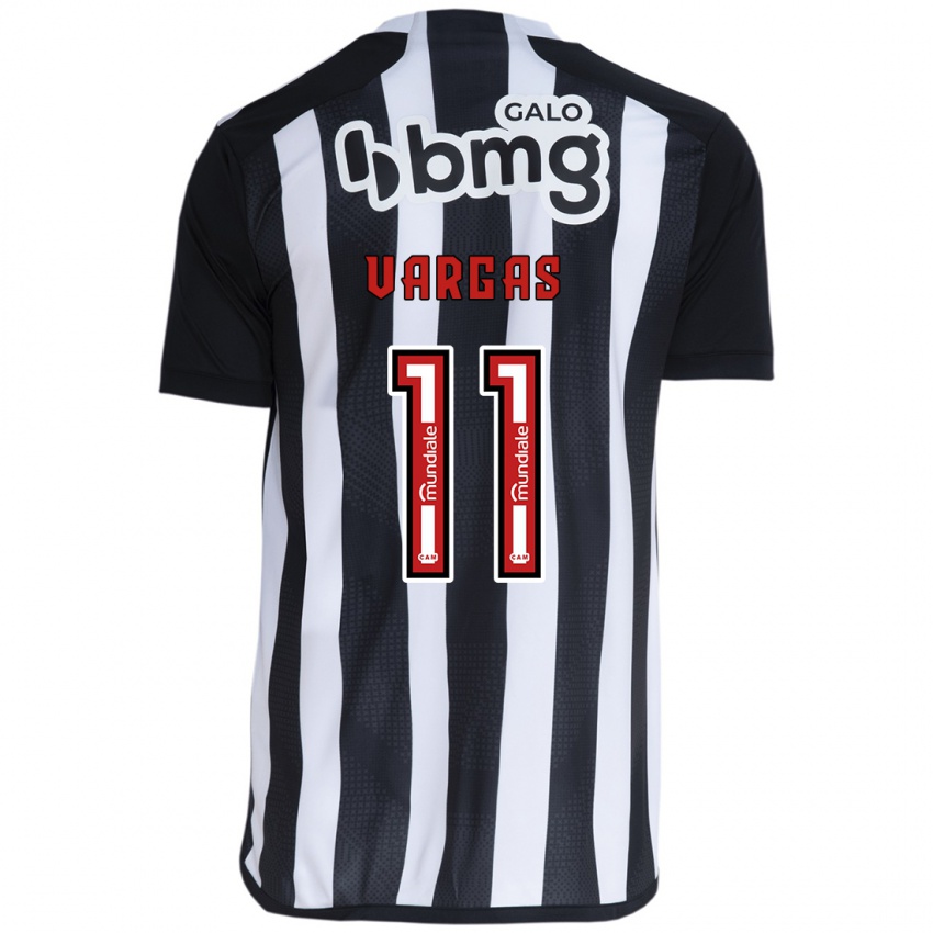 Kinderen Eduardo Vargas #11 Wit Zwart Thuisshirt Thuistenue 2024/25 T-Shirt