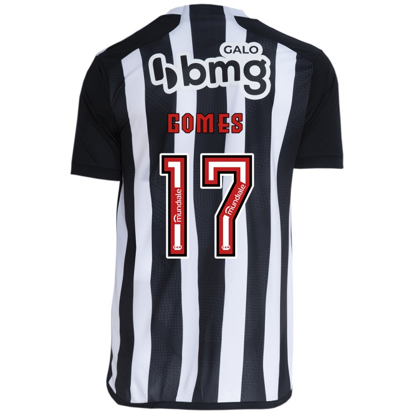 Kinderen Igor Gomes #17 Wit Zwart Thuisshirt Thuistenue 2024/25 T-Shirt