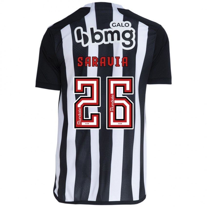 Kinderen Renzo Saravia #26 Wit Zwart Thuisshirt Thuistenue 2024/25 T-Shirt