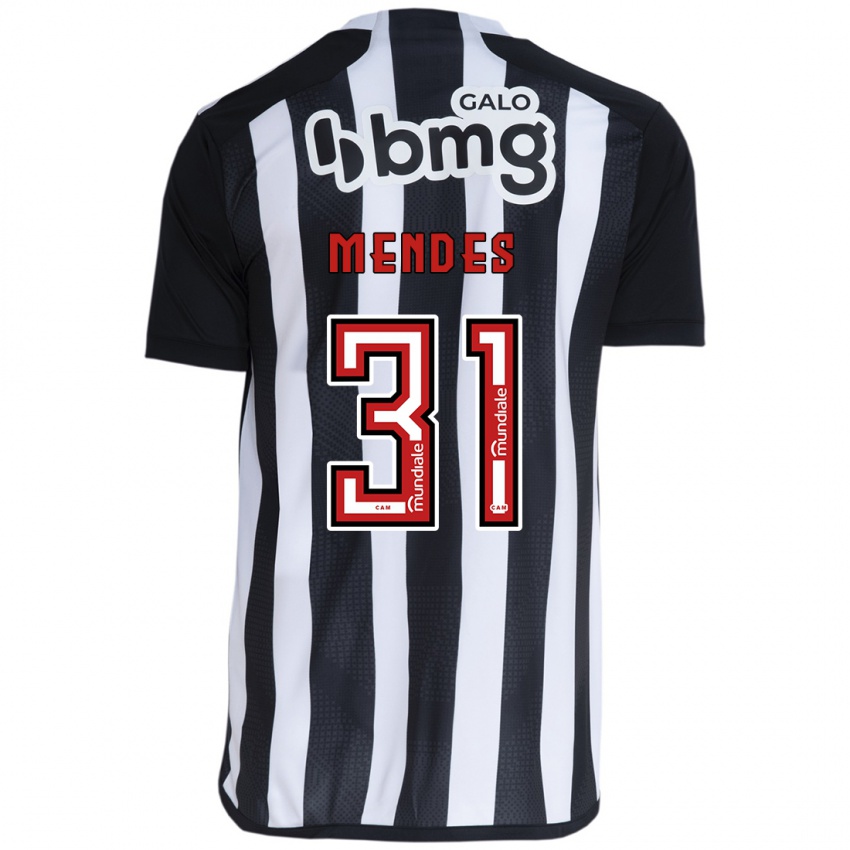 Kinderen Matheus Mendes #31 Wit Zwart Thuisshirt Thuistenue 2024/25 T-Shirt