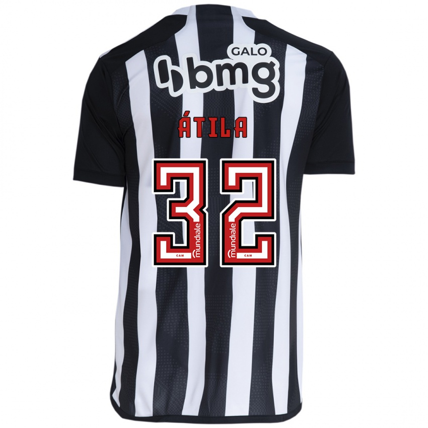 Kinderen Gabriel Átila #32 Wit Zwart Thuisshirt Thuistenue 2024/25 T-Shirt