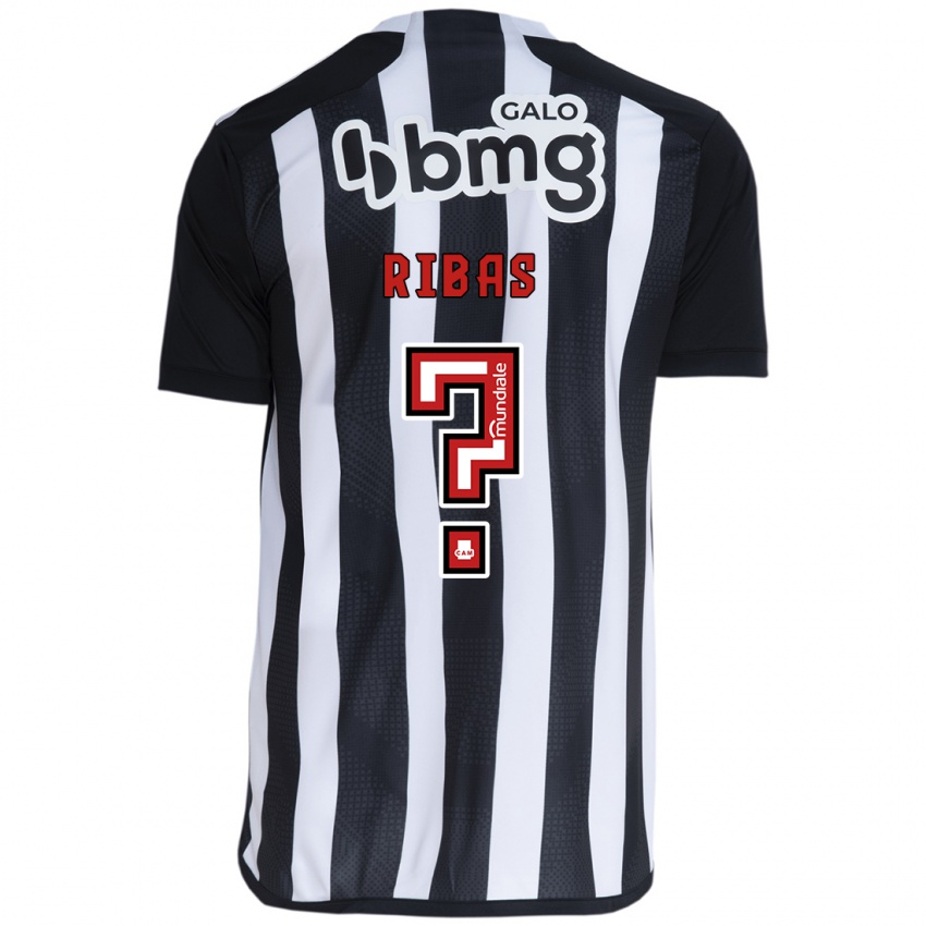 Kinderen Caio Ribas #0 Wit Zwart Thuisshirt Thuistenue 2024/25 T-Shirt