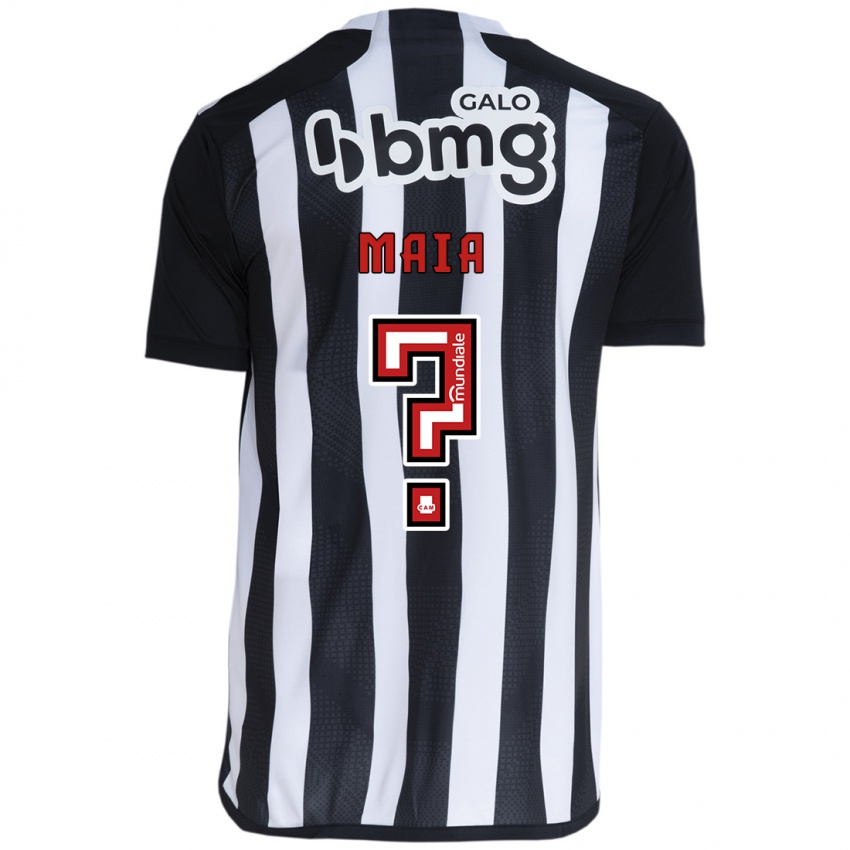 Kinderen Caio Maia #0 Wit Zwart Thuisshirt Thuistenue 2024/25 T-Shirt