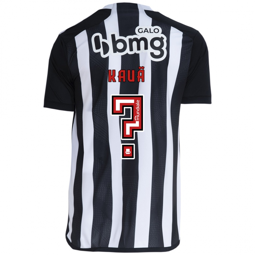 Kinderen David Kauã #0 Wit Zwart Thuisshirt Thuistenue 2024/25 T-Shirt