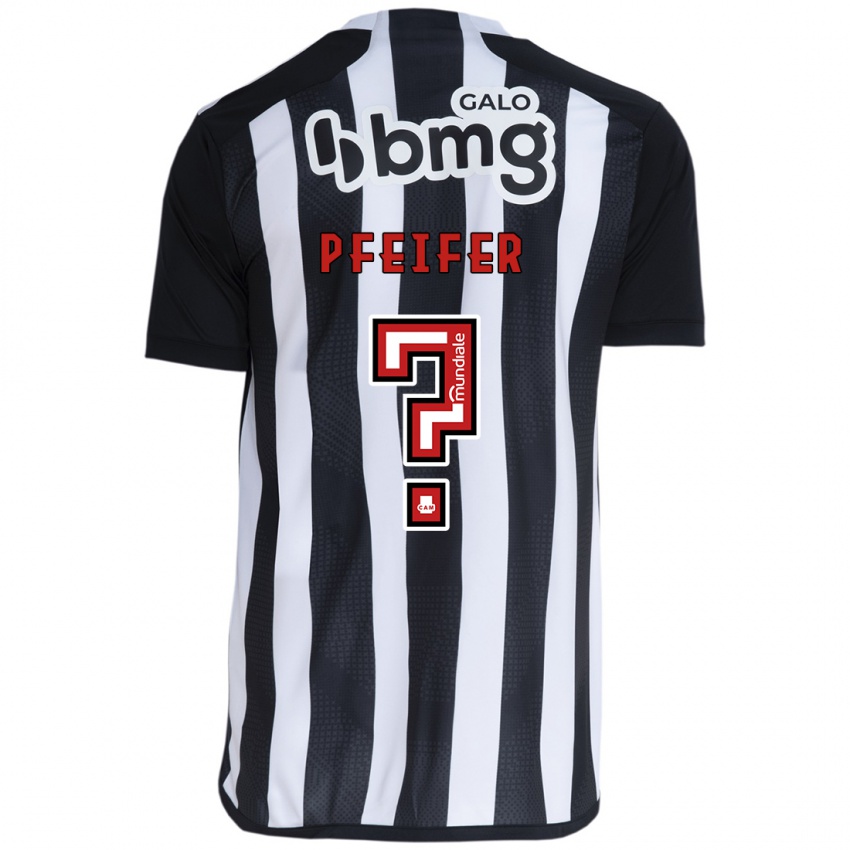 Kinderen Gabriel Pfeifer #0 Wit Zwart Thuisshirt Thuistenue 2024/25 T-Shirt