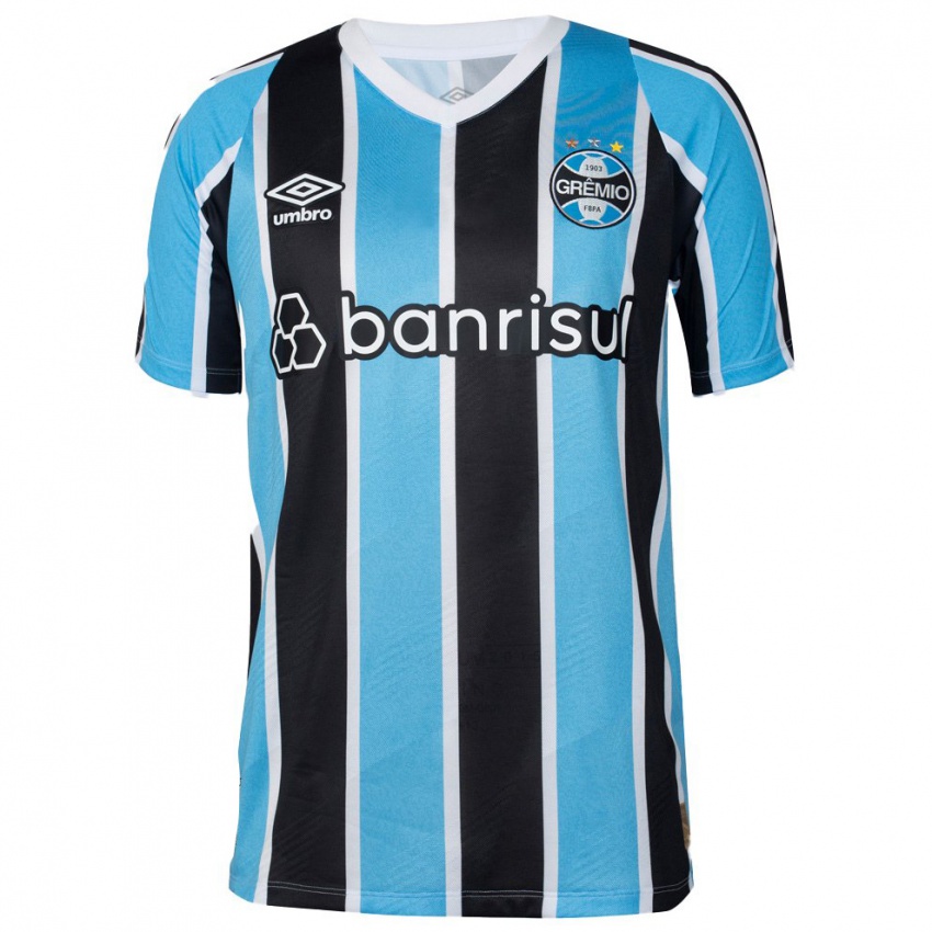 Kinderen Fernandinho #0 Blauw Zwart Wit Thuisshirt Thuistenue 2024/25 T-Shirt