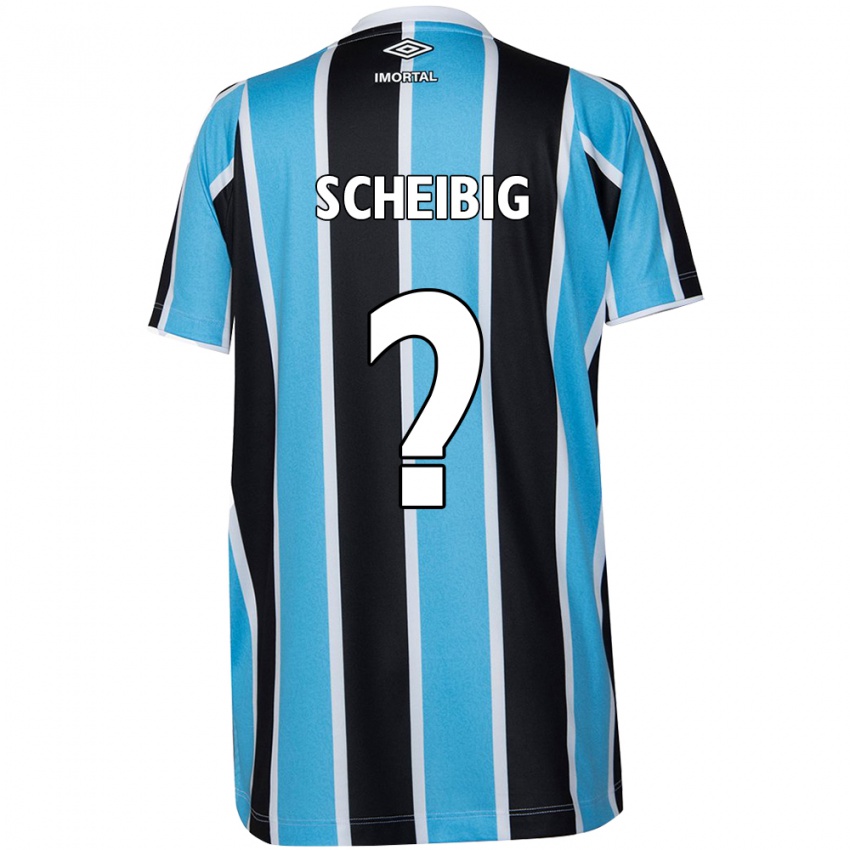 Kinderen Felipe Scheibig #0 Blauw Zwart Wit Thuisshirt Thuistenue 2024/25 T-Shirt