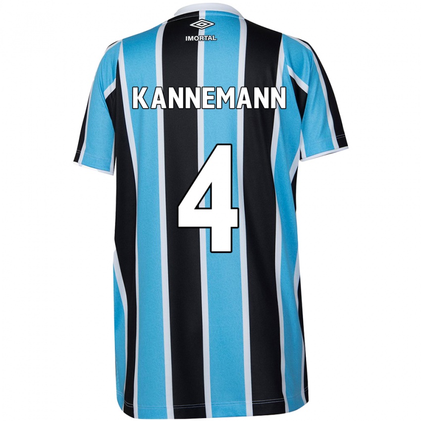 Kinderen Walter Kannemann #4 Blauw Zwart Wit Thuisshirt Thuistenue 2024/25 T-Shirt