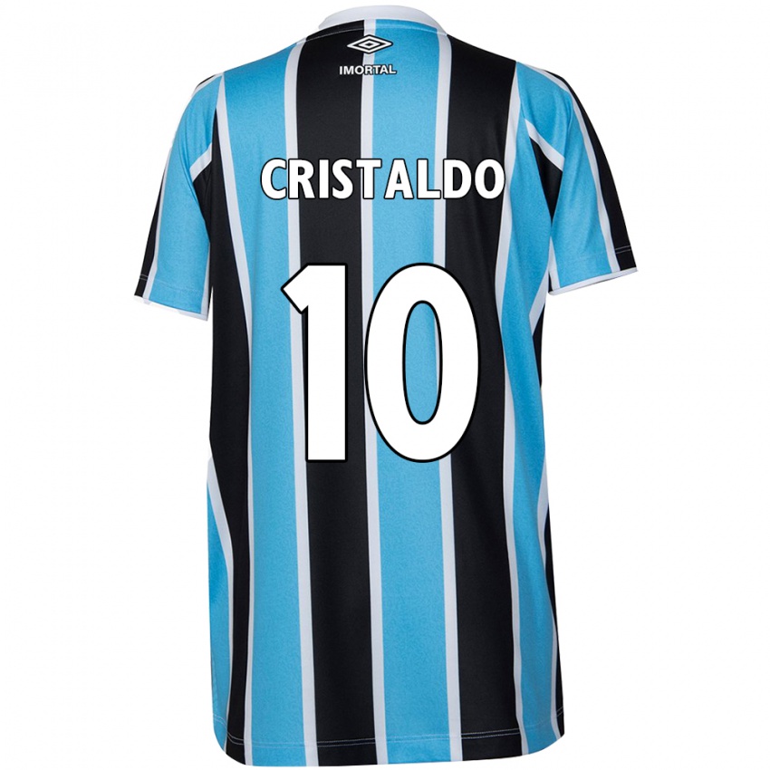 Kinderen Franco Cristaldo #10 Blauw Zwart Wit Thuisshirt Thuistenue 2024/25 T-Shirt