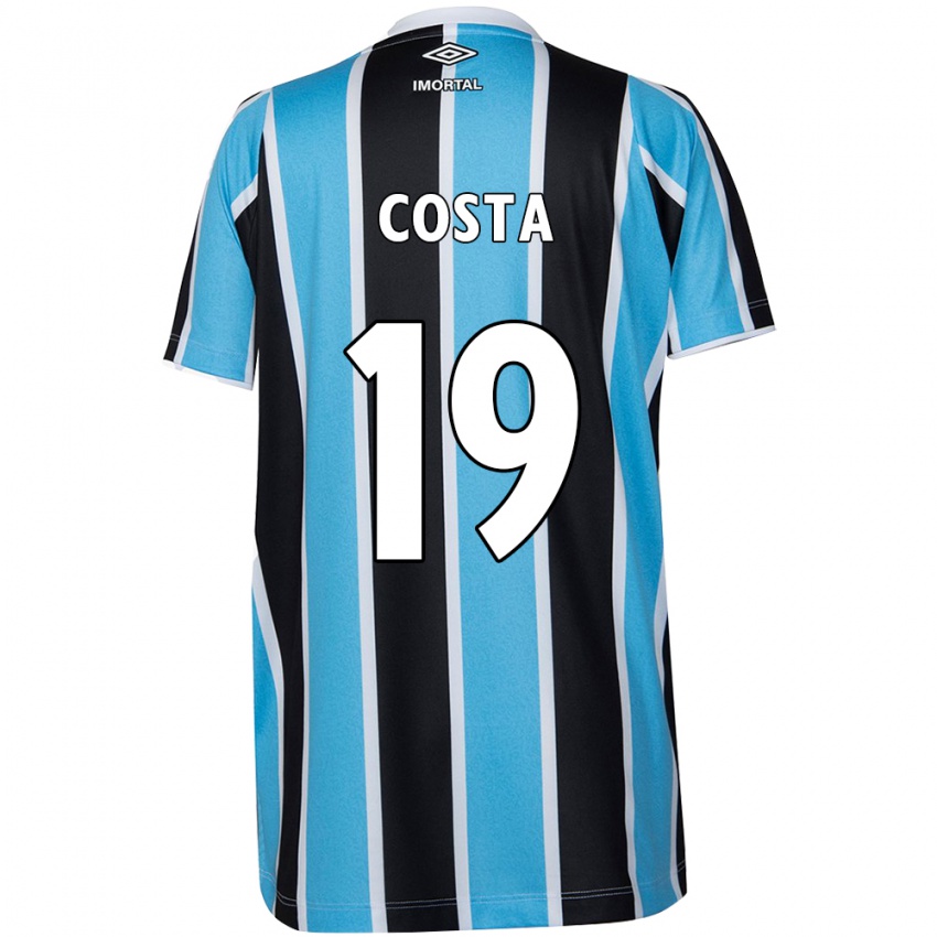 Kinderen Diego Costa #19 Blauw Zwart Wit Thuisshirt Thuistenue 2024/25 T-Shirt