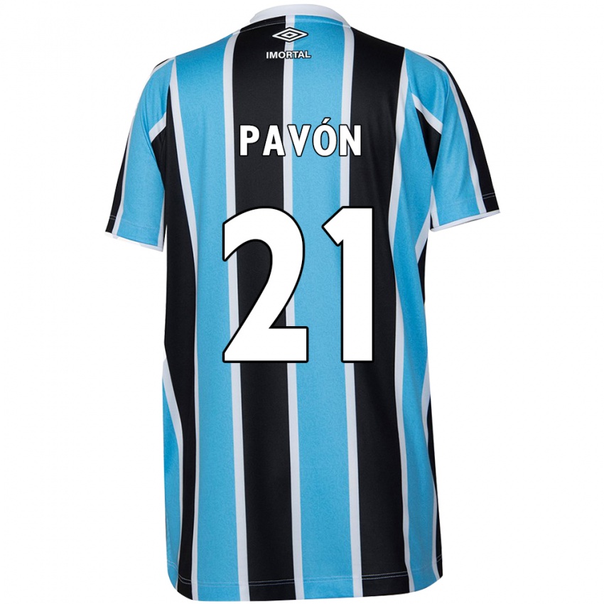 Kinderen Cristian Pavon #21 Blauw Zwart Wit Thuisshirt Thuistenue 2024/25 T-Shirt