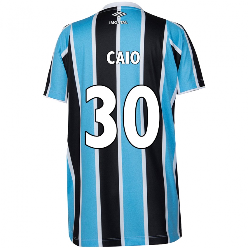 Kinderen Rodrigo Caio #30 Blauw Zwart Wit Thuisshirt Thuistenue 2024/25 T-Shirt