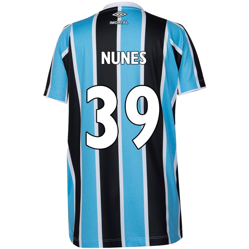 Kinderen Gustavo Gomes #39 Blauw Zwart Wit Thuisshirt Thuistenue 2024/25 T-Shirt