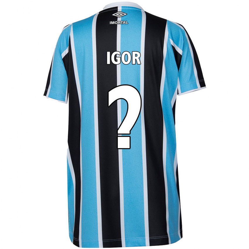 Kinderen Igor #0 Blauw Zwart Wit Thuisshirt Thuistenue 2024/25 T-Shirt