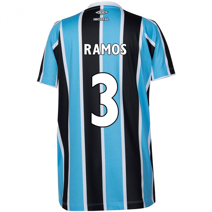 Kinderen João Ramos #3 Blauw Zwart Wit Thuisshirt Thuistenue 2024/25 T-Shirt