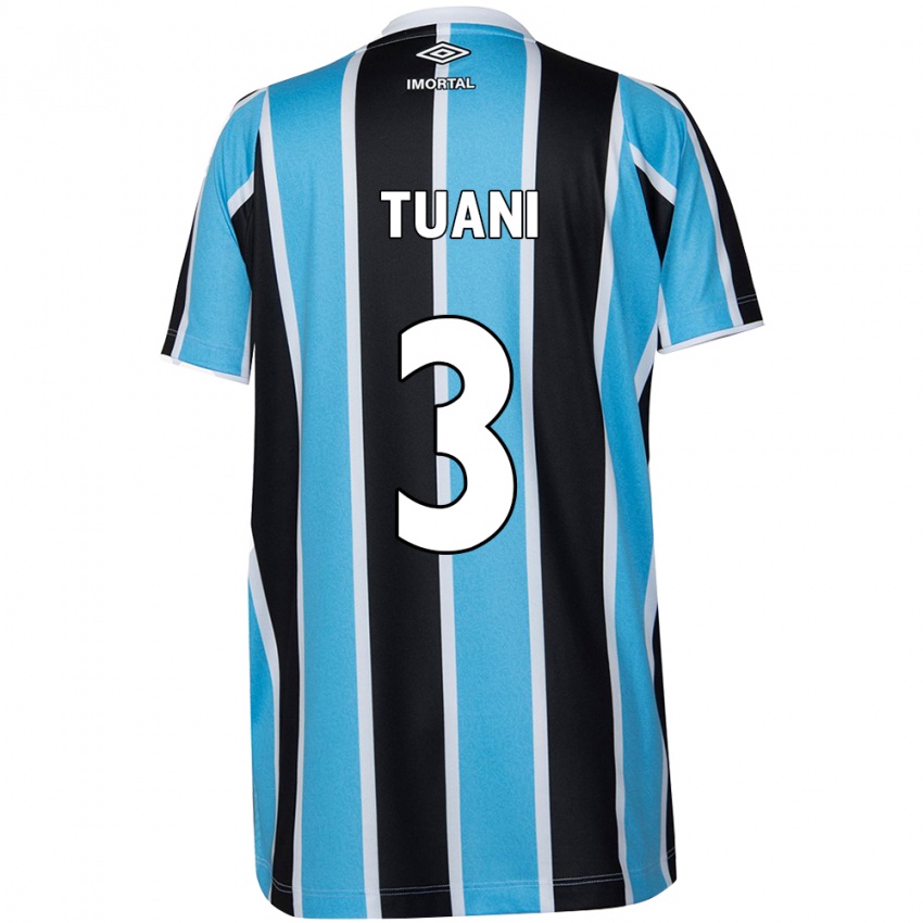 Kinderen Tuani #3 Blauw Zwart Wit Thuisshirt Thuistenue 2024/25 T-Shirt