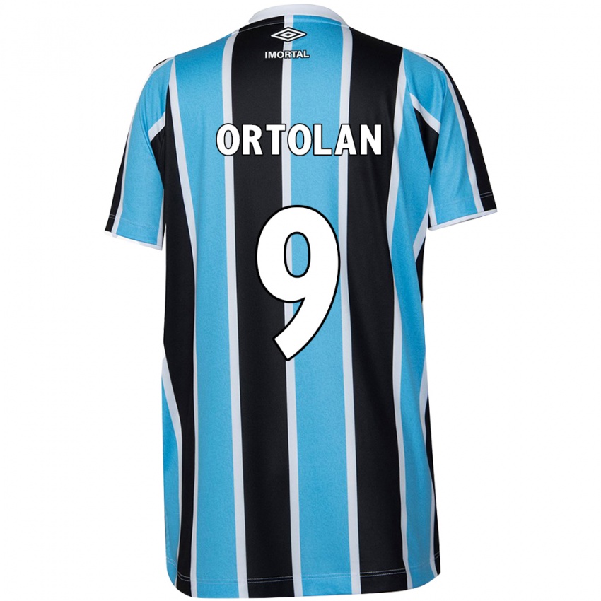 Kinderen Dani Ortolan #9 Blauw Zwart Wit Thuisshirt Thuistenue 2024/25 T-Shirt