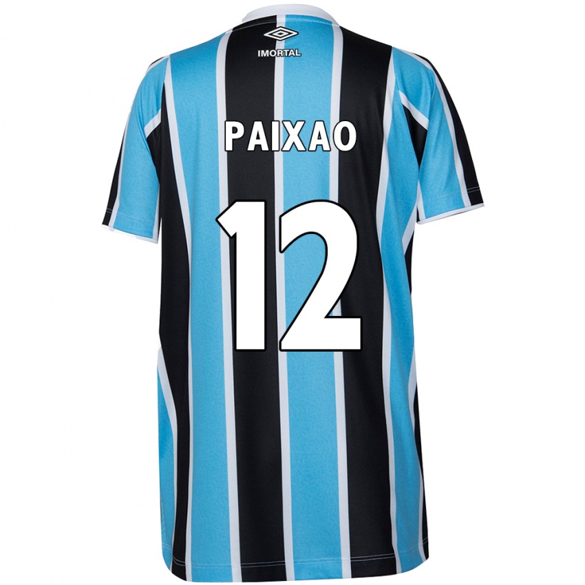 Kinderen Iasmin Paixão #12 Blauw Zwart Wit Thuisshirt Thuistenue 2024/25 T-Shirt