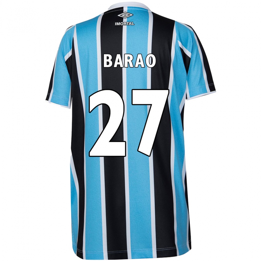 Kinderen Dani Barão #27 Blauw Zwart Wit Thuisshirt Thuistenue 2024/25 T-Shirt