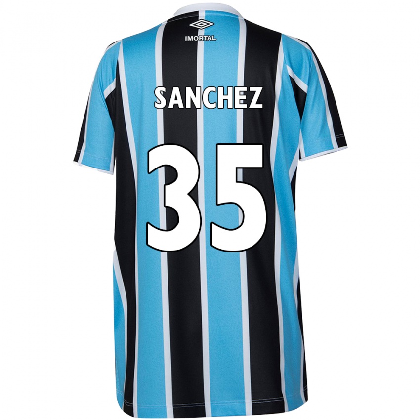 Kinderen Lari Sanchez #35 Blauw Zwart Wit Thuisshirt Thuistenue 2024/25 T-Shirt